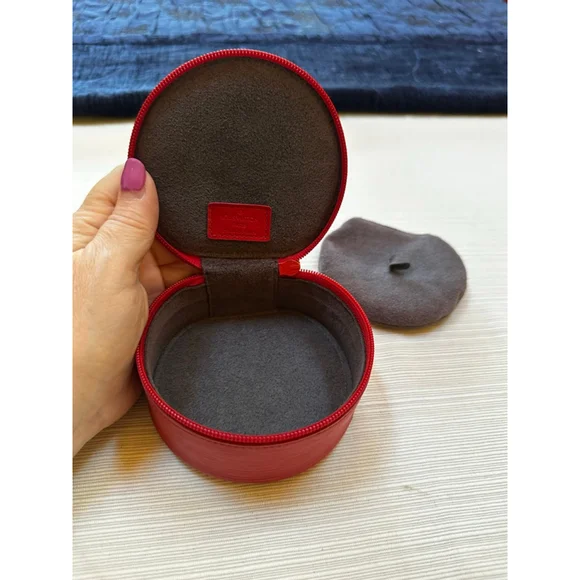 Louis Vuitton Red Epi Leather Round Cosmetic/Jewelry Case - Picture 9 of 9